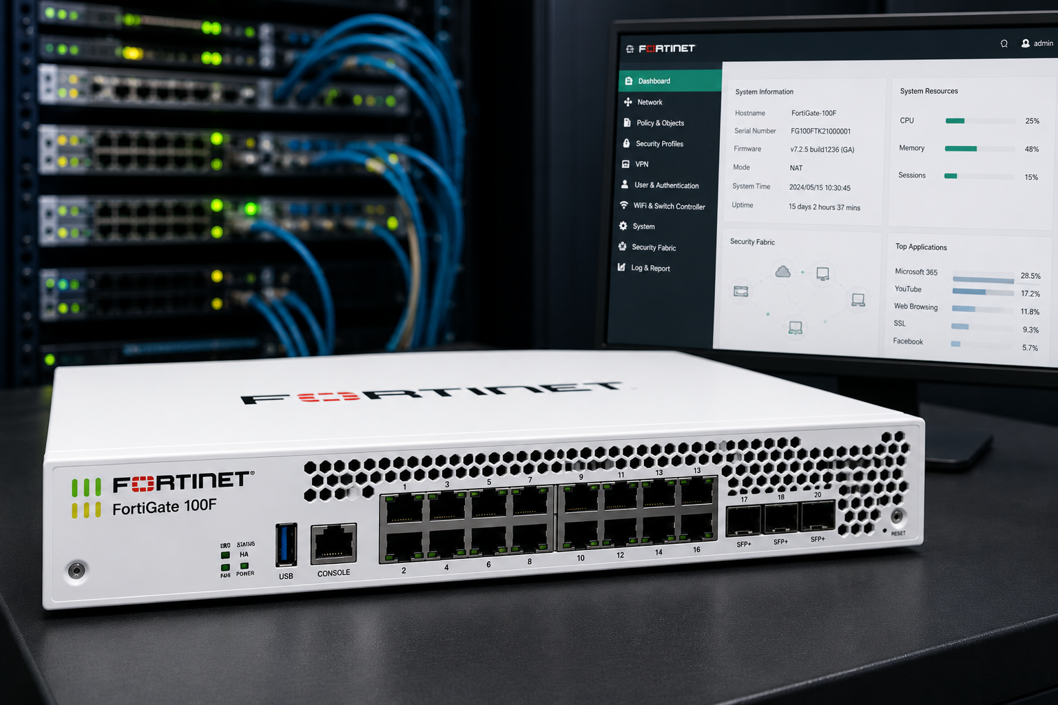 FortiGate 100F Firewall Deployment & Security Optimisation